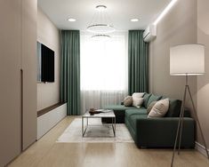 Дизайн Интерьера Small Studio Apartment Decorating, Smart Home Design, Small Apartment Living, Living Room Design Decor, Studio Apartment Decorating, Colors Green, Decor Home Living Room