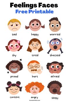 Feelings Activities Preschool, Feelings Flashcards, Feelings Preschool, Toddler Feelings, Teach Feelings, Emotional Learning Activities, Preschool Charts, Feelings Faces, Teaching Emotions