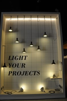 the light your projects display is lit up and ready to be used as lighting fixtures