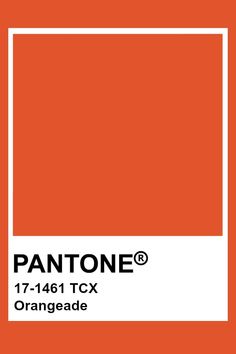 the pantone orange color is shown