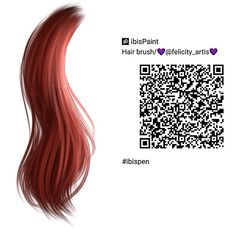 the long red hair is next to an image of a qr code on it