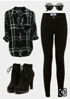 Flannel Fashion, Flannel Outfits, Black Flannel, Teenage Fashion, Hipster Outfits, Outfit Trends, Teenage Fashion Outfits, Edgy Outfits