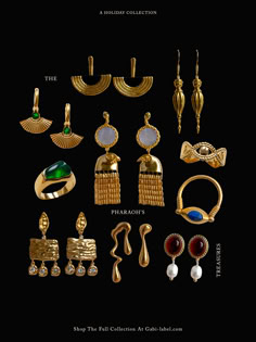 Explore the magic at Gabi-label.com – up to 25% OFF and worldwide shipping from €3.95 (Europe) / $6 (USA)! Egyptian Jewelry Ancient, Egypt Clothes, Ancient Egypt Jewelry, Gabi The Label, Egyptian Accessories, Egyptian Earrings, Egypt Jewelry, Ancient Egyptian Jewelry, Ancient Jewellery