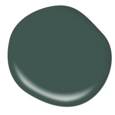 the dark green paint is shown on a white background and it looks like it has been painted