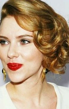 asymmetric vintage hairstyle #hairstyle #hair #hairstylist 1920s Curly Hair, Bridal Hairstyles Short, Vintage Hairdos, Retro Updo, Vintage Hairstyle, Vintage Updo, Wedding Hairstyles And Makeup, Event Hair, Hair Test