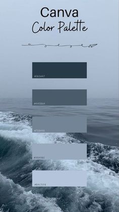 the color scheme for an ocean scene with waves