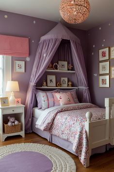 Simple yet stylish, these purple toddler bedroom designs for girls are both functional and fun. Featuring soft purple tones, adorable decor, and toddler-friendly furniture, these ideas are perfect for any little girl's space! 💜 #PurpleBedroom #ToddlerRoomIdeas #GirlsRoomInspo Room Design For Girls Interiors, Purple And Aqua Bedroom, Daughters Bedroom Ideas, Simple Girls Room Ideas, Pink And Purple Toddler Room, Teal And Purple Bedroom For Girls Kids, Purple Kids Room Ideas, Toddler Purple Bedroom, Small Girl Room Ideas