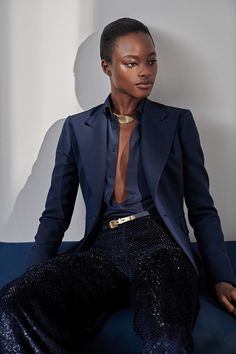 Ralph Lauren Resort 2019 collection, runway looks, beauty, models, and reviews. Boss Dress, Estilo Chic, Pantalon Large