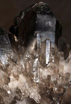 Smoky Quartz Aesthetic, Crystals Aesthetic, Crystal Aesthetic, Beautiful Crystals, Black Quartz, Phone Theme, Crystal Magic, Minerals And Gemstones, Rocks And Gems