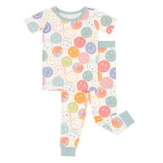 Featuring pastel rainbow smileys inspired by stickers, this Limited Edition print is so trendy & so cute. Made from buttery soft and stretchy Lunaluxe™ Bamboo, the pants boast extra length to fit up-to-3x longer, with a short sleeve top that’s perfect for warmer weather. We’re obsessed with the Aqua Mist trim. Snag styles for full family matching! Made from custom-milled Lunaluxe™ Bamboo that’s gentle on sensitive or eczema-prone skin Seasonless fabric to keep littles cool in the summer and warm and cozy in the winter No snaps, buttons, or interior tags Short-sleeve top and matching pants (Perfect for potty training!) Designed with extra length to fit up-to-3x longer Lunaluxe™ Bamboo: 95% viscose from bamboo; 5% spandex Gentle wash cold Wash inside out Tumble dry low * Snug fit in accordan Training Design, Ingredients List, Matching Pants, Potty Training, Pastel Rainbow, Family Matching, Kid Stuff, Short Sleeve Top