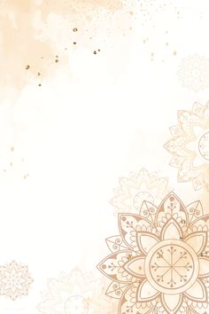 an abstract floral background with gold and white flowers on the left side, in shades of beige