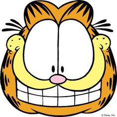 a cartoon tiger smiling with its eyes wide open