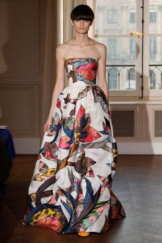 Elsa Schiaparelli, Strapless Floral Dress, Beauty Dress, Gorgeous Gowns, Fashion 2017, Couture Collection, Spring 2017, Beautiful Gowns