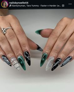 #nails#nailart#nailsofinstagram#naildesign#nailaddict#nailartaddict#nailswag#nailsnailsnails#nailsonfleek#nailsoftheday#unhas#unhasdegel #chrome Maximal Nail Design, Elaborate Nail Art, Maximalist Nails, Flare Nails, Hello Nails, Nails 2024, Body Skin Care Routine, Nails Inspo, Dope Nails