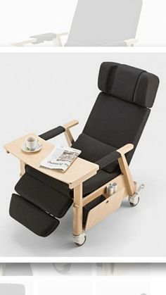 an image of a reclining chair with a laptop on it