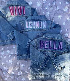 School Denim Jacket, Customizable Blue Denim Jacket, Customizable Cute Denim Jacket, Customizable Blue Denim Jacket With Long Sleeves, Customizable Blue Denim Jacket For Spring, Customizable Denim Jacket For Fall, Customizable Denim Jacket For Spring, Trendy Customizable Long Sleeve Denim Jacket, Spring Customizable Denim Jacket