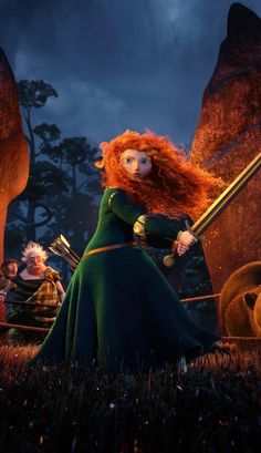 merida from brave in the movie brave