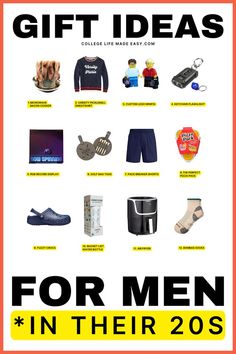 gift ideas for adult men, 12 gifts guys in their 20s love to get for their birthday and Christmas 20 Year Old Birthday Ideas For Guys, Gifts For 20 Year Old Guy, Guy Birthday Gifts, Present Ideas For Men