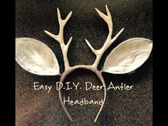 an easy diy deer antler headband made out of clay