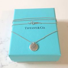 Tiffany & Co. 18" Letter A Initial Circle Disc Notes Bead 925 Sterling Silver Necklace W/ Box In Excellent Condition Necklace Length:18" Comes With Tiffany Pouch/No Box Included A Initial, Jewelry Tiffany, Tiffany And Co Jewelry, Tiffany Co Jewelry, Letter A, Sterling Silver Necklace, Necklace Length, Tiffany & Co., Sterling Silver Necklaces