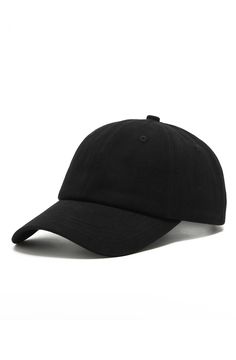 a black baseball cap on a white background