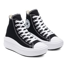 Converse Chuck Taylor All Star Move Women's High-Top Platform Sneakers | Kohls Converse Move Platform, Converse All Star Move, Converse Move, Chuck Taylor All Star Move, Cute Converse, Converse Platform, Dr Shoes, Glass Slippers, Basket Noir