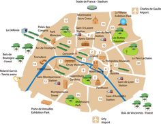 a map of paris with all the major attractions