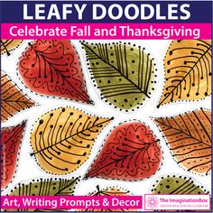 leafy doodles celebrate fall and thanksgiving with art writing prompts & decor book