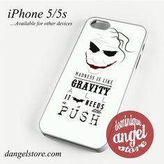 the joker phone case for iphone 5 / 5s is shown with an image of it