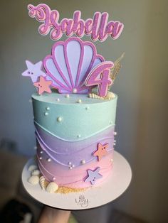 #foodie, #cakes, #cakeinspiration, #design Sirena Cake Ideas, Ariel Cake Ideas, Mermaid Cupcake Cake, Ariel Birthday Cake, Bolo Ariel, Ocean Birthday Cakes, Mermaid Birthday Cake, Ariel Cake, Ocean Cakes