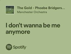 i don't wanna be me anymoree spotify cover art by the gold - phoeb bridgers