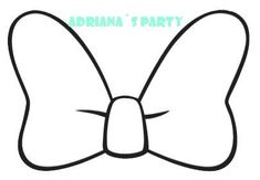 a drawing of a bow tie with the words adria's party on it