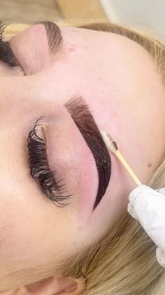 Hybrid Tint Brows, Brow Tint Aesthetic, Eyebrow Tinting Before And After, Brow Wax And Tint, Tint Brows, Brow Dye, Blonde Brows