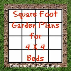 square foot garden plans for 4x4 beds