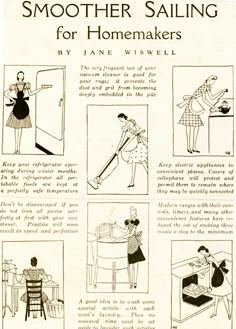 an old book with instructions on how to use the smoother sailing for homemakers