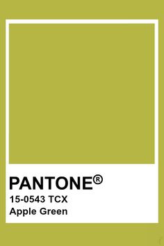 pantone's apple green color is shown