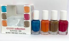 Mini Summer Listed Price is for 4 bottles mini 0.16oz Fierce No FearHaute In The HeatStrut Your StuffRoarrrrange ***** ***** Nail Plate, Nail Polish Collection, Mini Bottles, Summer Set, Beauty Nail, Sale Sale, Essie, The Heat, Manicure