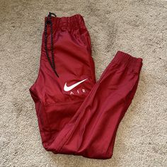 Brand New Never Worn - In Perfect Condition!! Material Is Like Windbreaker Ish/Cargo Ish Red Cargos, Red Joggers, Cargo Sweatpants, Pants Nike, Nike Red, Cargo Joggers, Silk Pants, Red Outfit, Pinterest Board