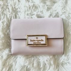 Brand: Kate Spade Style: Reegan Medium Flap Wallet Color: Lilac *This Color Is No Longer Available In Stores Measurements 5.12" W X 3.8" H X 1.2" D Brand New Shopping Wishlist, Kate Spade Style, Wishlist 2024, Birthday Wishes For Myself, Bags Kate Spade, Girly Bags, Quilted Totes, Kate Spade Wallet, Lilac Color