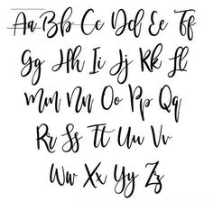 the upper and lower case of an english cursive handwriting alphabet, handwritten font,