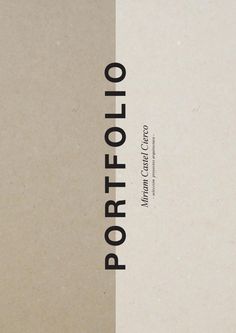 the front cover of a book with black and white lines on it, which reads portfolio