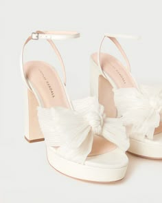 Shop the Natalia Pearl Platform Bow Heel at Loefflerrandall.com. Knot Bow, Bow Heels, Shoe Inspo, Loeffler Randall, 5 Inch Heels, Hoco Dresses, Pretty Shoes, Dream Shoes, Tall Boots