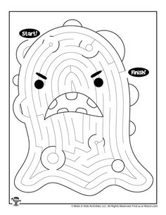 a maze with an angry face and words that say it's not easy to read