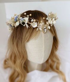 Cream Elven Tiara, Elven Flower Crown, Woodland Flower Tiara, Fairy Floral Crown, Elf Headpiece, Wedding Tiara, Diadem, Flower Girl Halo Elf Headpiece, Wedding Floral Headpiece, Wedding Floral Crown, Tiara Floral, Elven Tiara, Woodland Crown, Fairy Headpiece, Story Jewelry, Flower Girl Halo