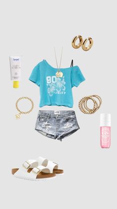 Summer Outfit Shuffles, Comfy Summer Outfits, Simple Outfits For School, La Outfits, Preppy Summer Outfits, Shoes Outfit Fashion, Casual Preppy Outfits