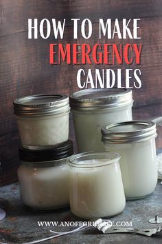 how to make emergency candles in mason jars