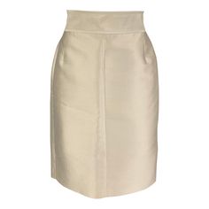 STELLA McCARTNEY skirt comes in a champagne silk / cotton featuring a pencil style, wide waistband, and a back buttoned & zipper closure. Very Good Pre-Owned Condition. Marked: Size tag removed Measurements: Waist: 28 inches Hip: 36 inches Length: 23 inches Reference: 122041 Category: Skirt More Details Brand: STELLA McCARTNEY Gender: Female Size: 26 Color: Champagne Color 2: Beige Fabric: Silk / Cotton Style: Pencil Age Group: Adult Cotton Pencil Skirt, Naeem Khan, Color Champagne, Champagne Color, Wide Waistband, Cotton Style, Tom Ford, Stella Mccartney, Crayon