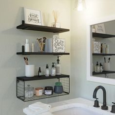 the bathroom is clean and ready to be used as a spa or grooming station