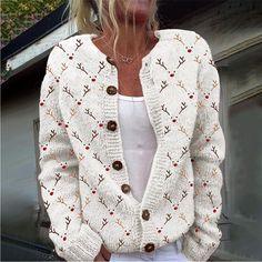 Brand New Adorable Knit Reindeer Button Up Super Soft Oversized Cardigan. Soooo Cute! Ptp Is 25”. Length Is 24”. Excluded From 50% Off Sale. 50 Off Sale, Oversized Cardigan, Christmas Reindeer, Colorful Sweaters, Reindeer, Knit Sweater, Knitted Sweaters, Button Up, Sweaters For Women