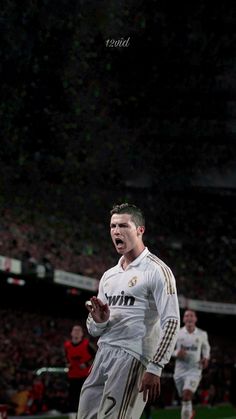 a man standing on top of a soccer field